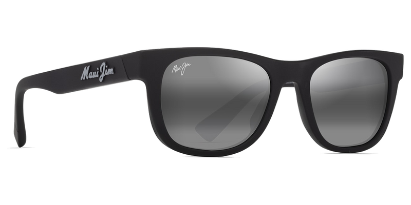 Maui Jim Kaulike in Matte Black / Neutral Grey (687-02) - Side View