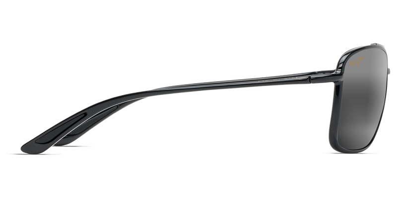 Maui Jim Kaupo Gap in Black Gloss / Neutral Grey (437-02) - Back View