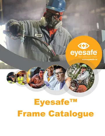 Eyesafe frame catalogue 2025, page 1 &mdash; prescription safety frames