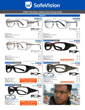 SafeVision 2026 prescription safety frame group guide, page 6